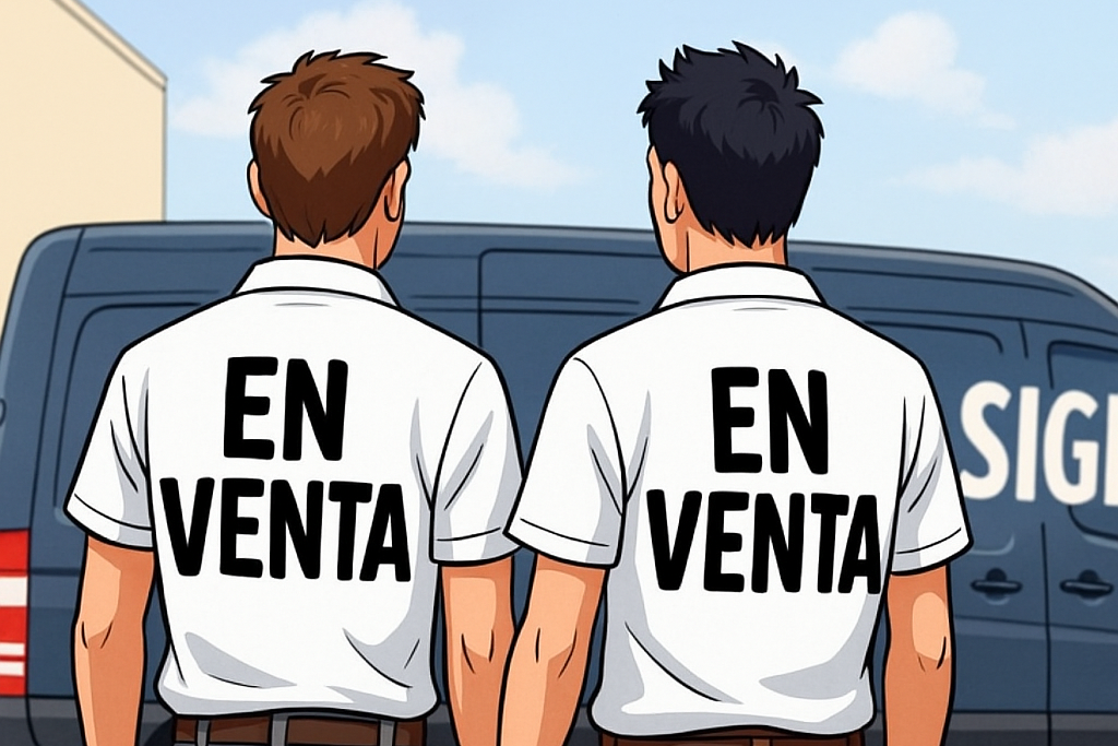 Instalador profesional realizando un montaje subcontratado en Málaga